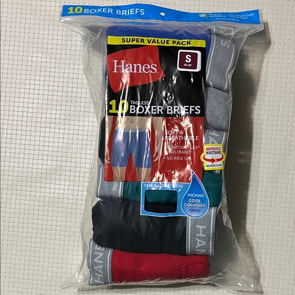 Hanes Other - New‎ 10 Tagless Hanes Men's Boxer Briefs Multiple colors Size Small